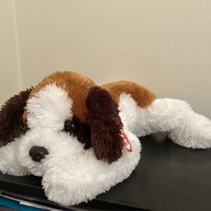 New Ty Classic Yodeler Dog Plush St Bernard Brown Black Puppy 2006 14" Tags